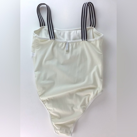 Madewell Solid & Striped White The Riley One Piece Swimsuit | Large - Picture 9 of 15